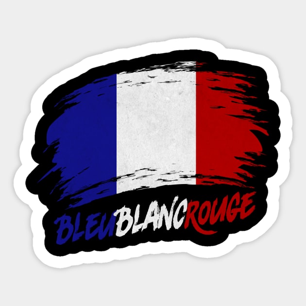 Bleu Blanc Rouge French Flag Soccer Champions Sticker by Bluebird Moon